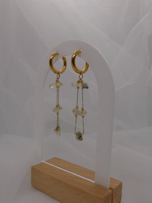 Boucle d'oreille en chaine doré